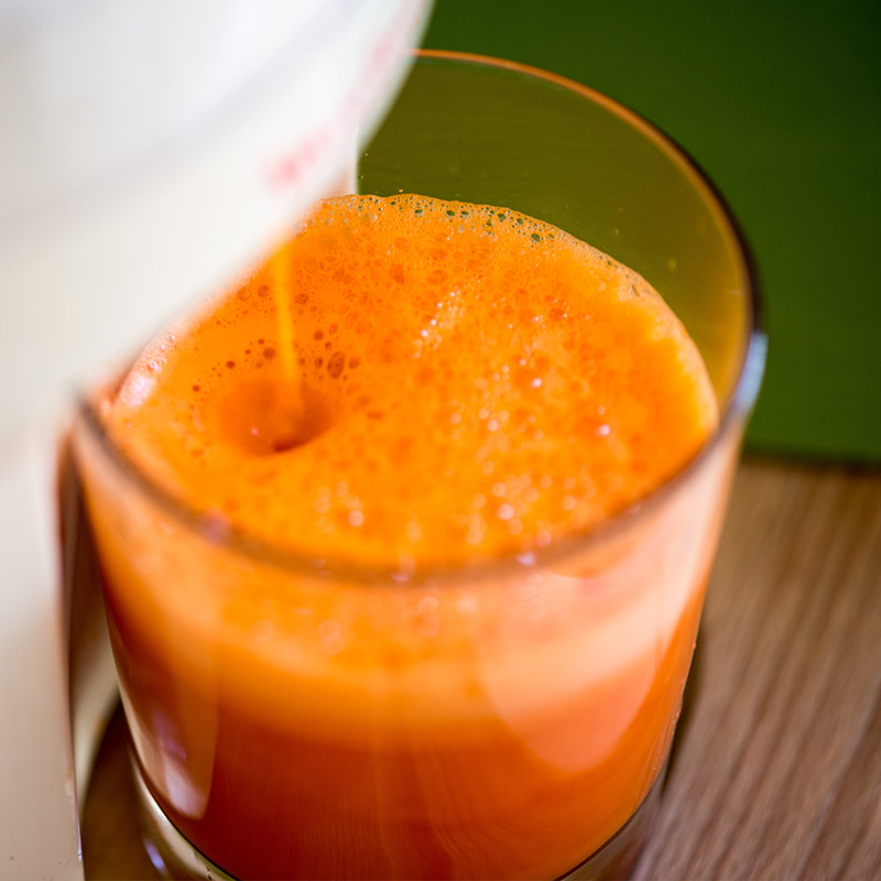 jus de carotte à la centrifugeuse